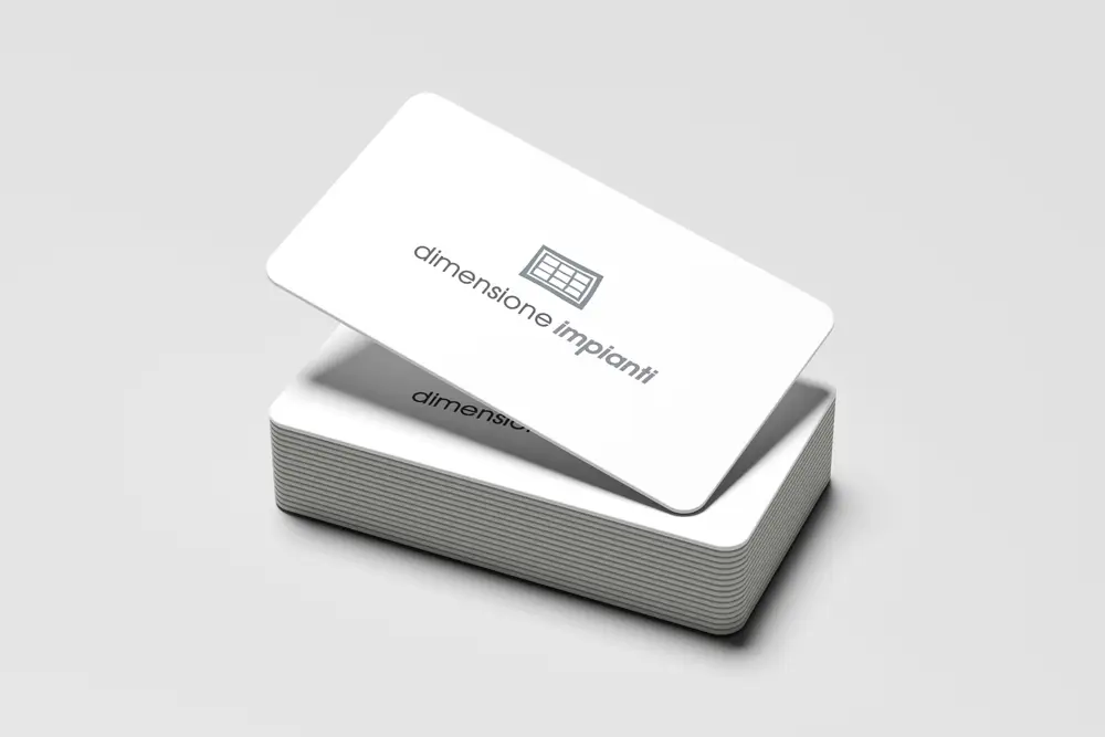 Marchio Dimensione Impianti progettato da Agenzia PLUS – Branding e identità visiva