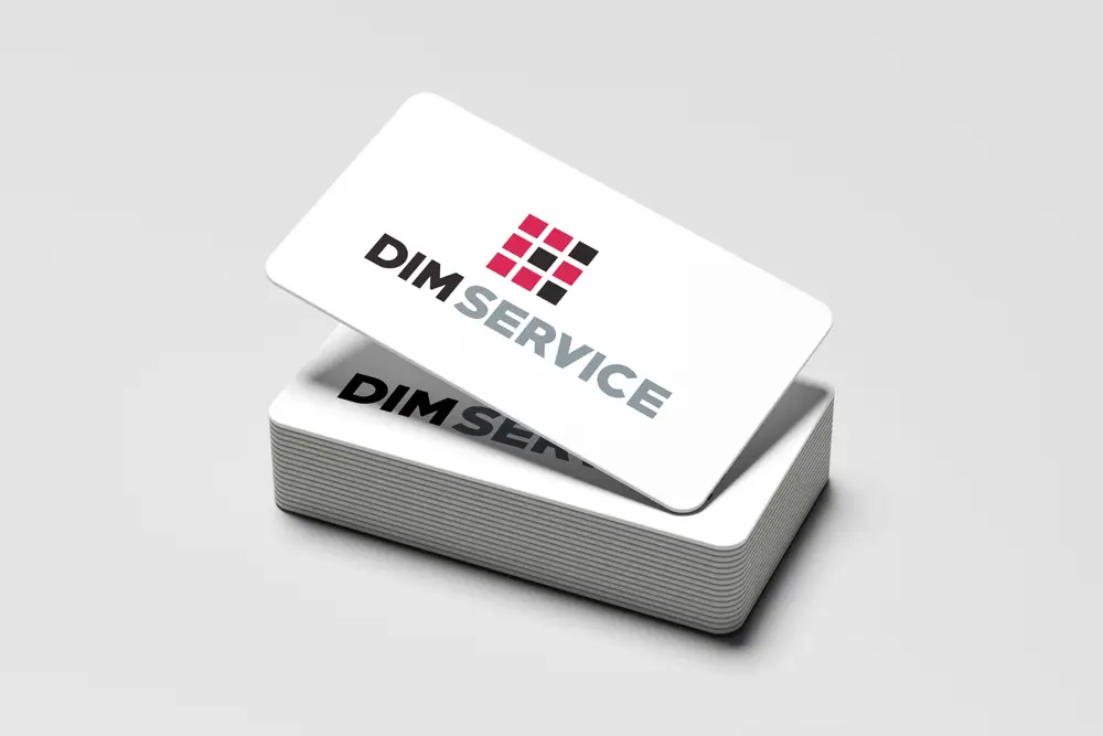 Marchio Dim service progettato da Agenzia PLUS – Branding e identità visiva