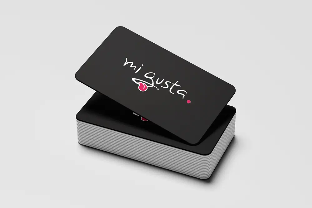 Marchio Mi Gusta progettato da Agenzia PLUS – Branding e identità visiva