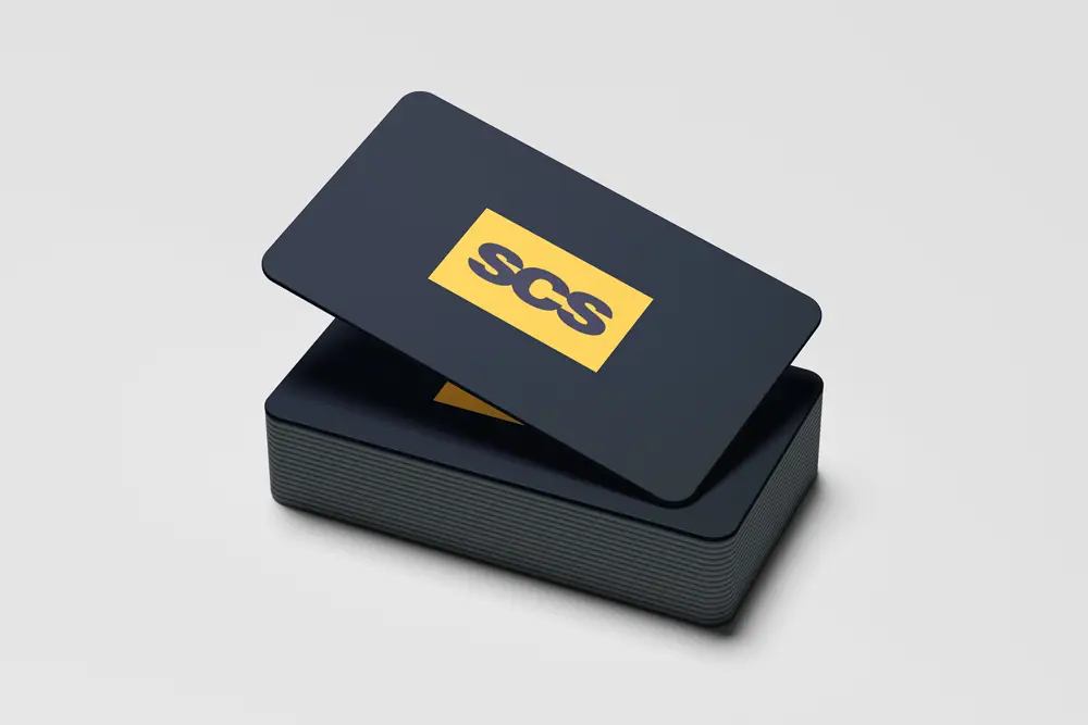 Marchio SCS progettato da Agenzia PLUS – Branding e identità visiva