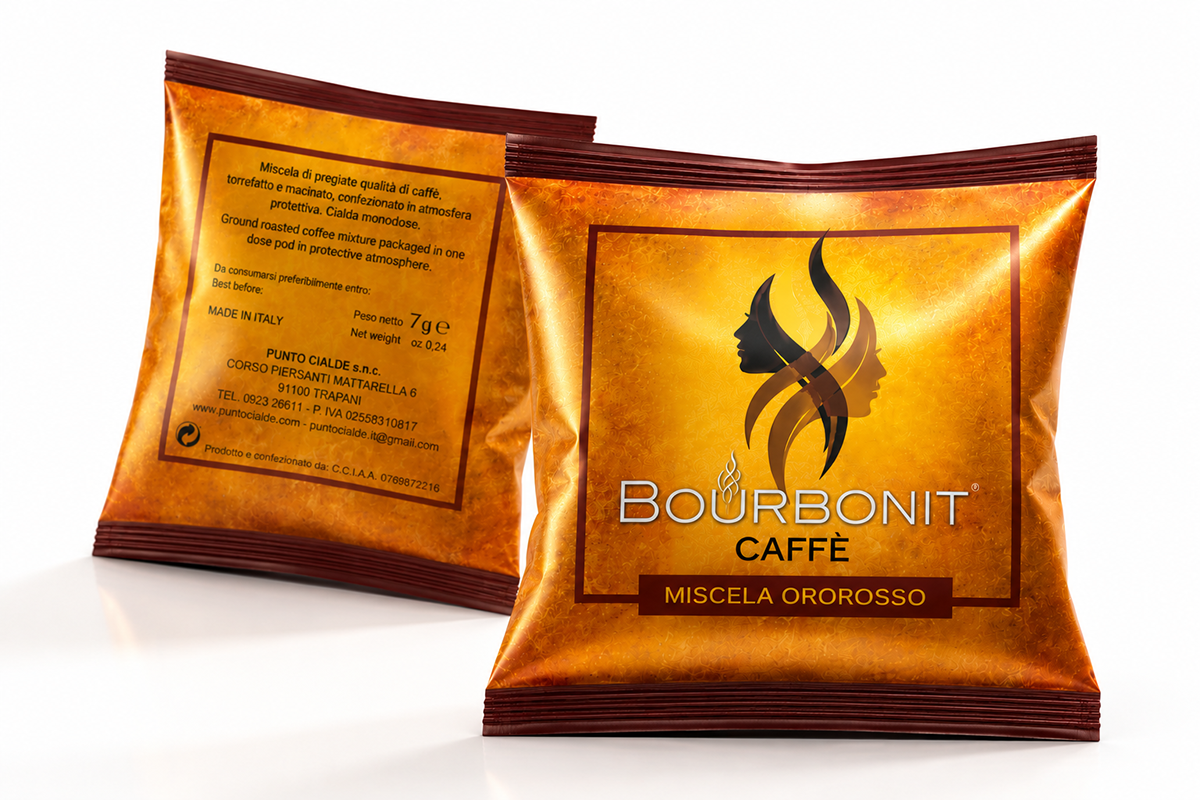 Packaging caffè Bourbonit cialde monodose