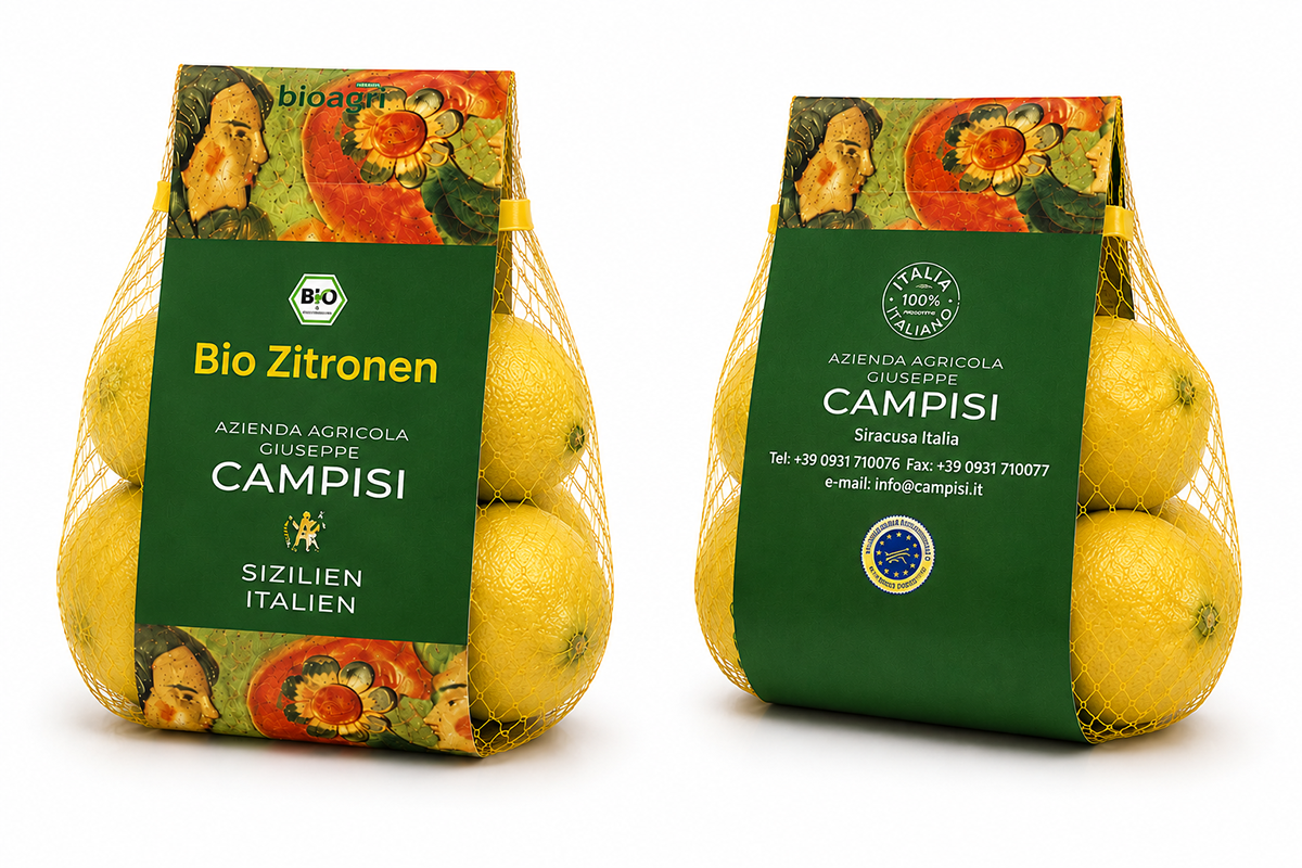 Packaging limoni biologici